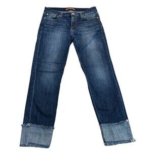 Joe's‎ Women's The Smith Mid Rise Med Wash Straight Ankle Cuffed jeans size 28